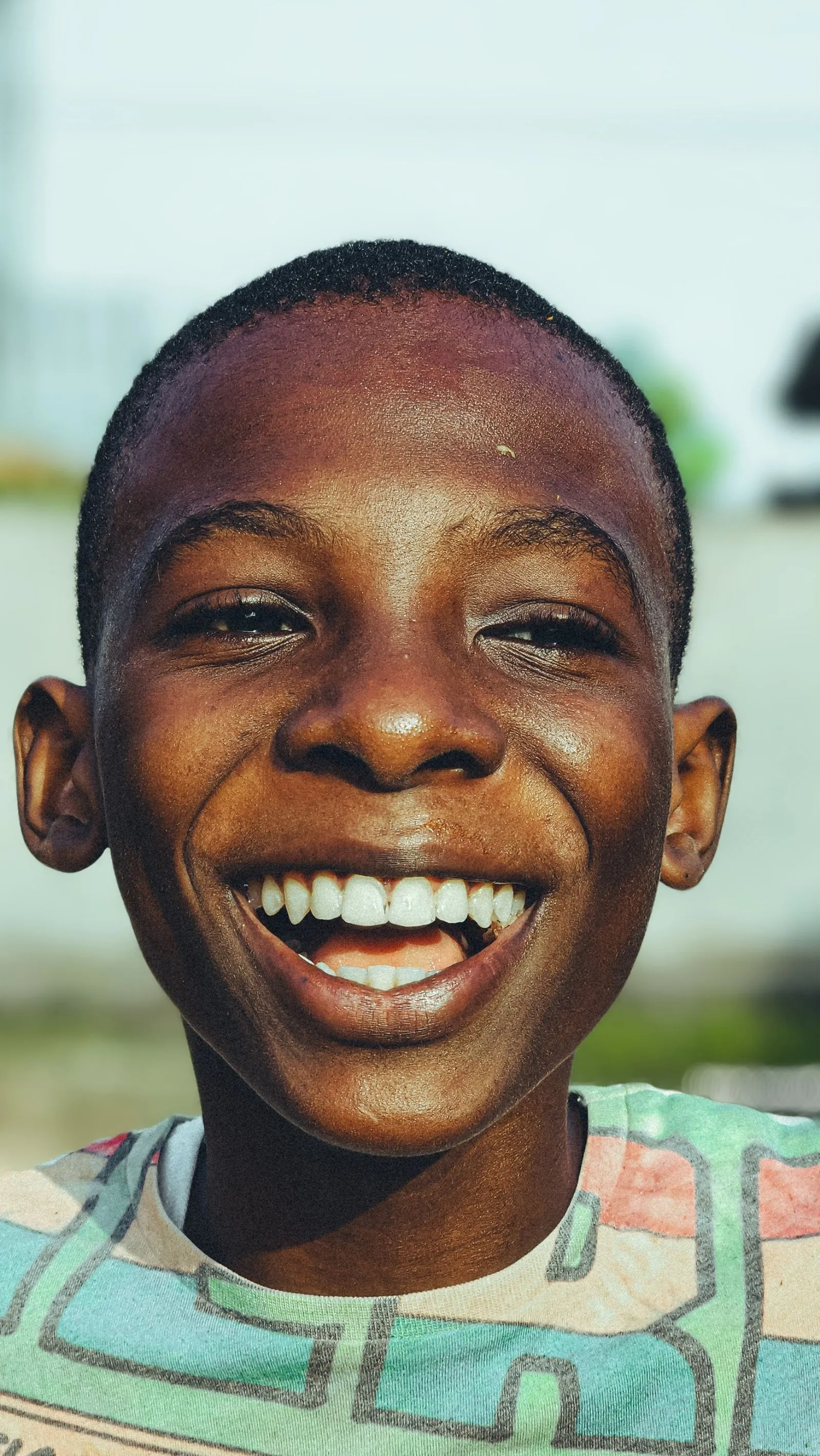 Young patient laughing