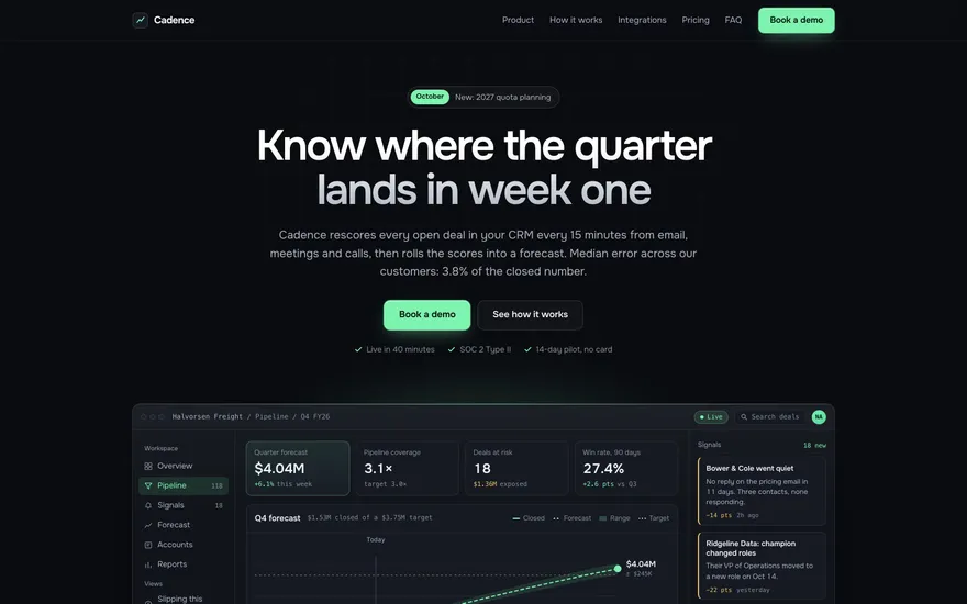 Demo landing page for a B2B SaaS
