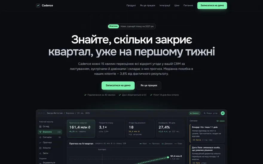 Демо-лендинг B2B SaaS